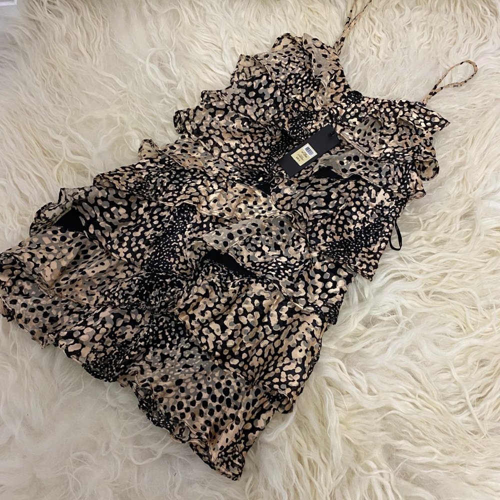 RACHEL ZOE Ruffle Print Mini Dress - Picture 4 of 13